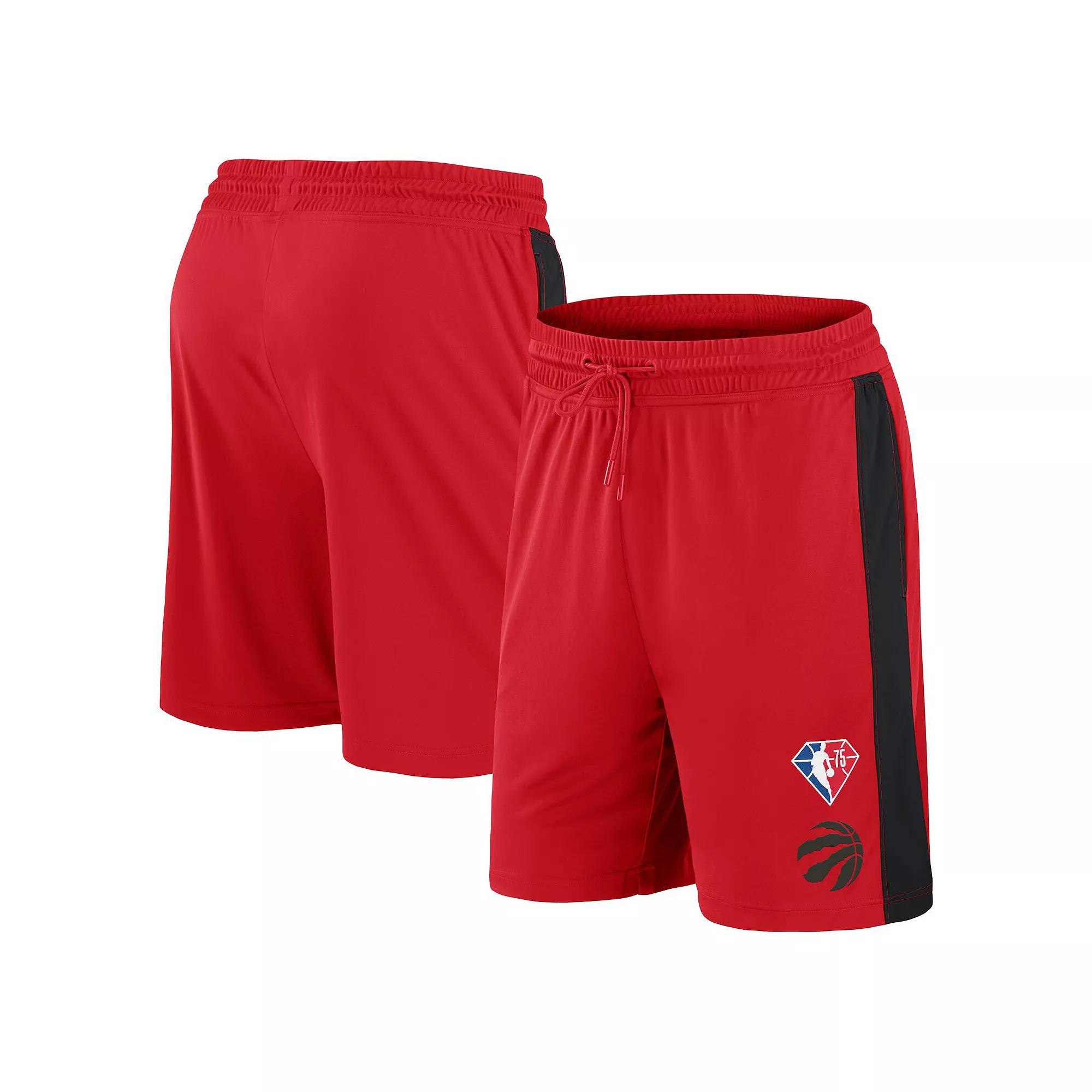 Men's Fanatics Branded Red Toronto Raptors 75th Anniversary Downtown Performance Practice Shorts, Size: 2XL, Rpt Red Product Image