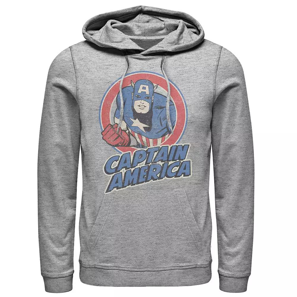 Men's Marvel Captain America Retro Style Portrait Hoodie,  Product Image