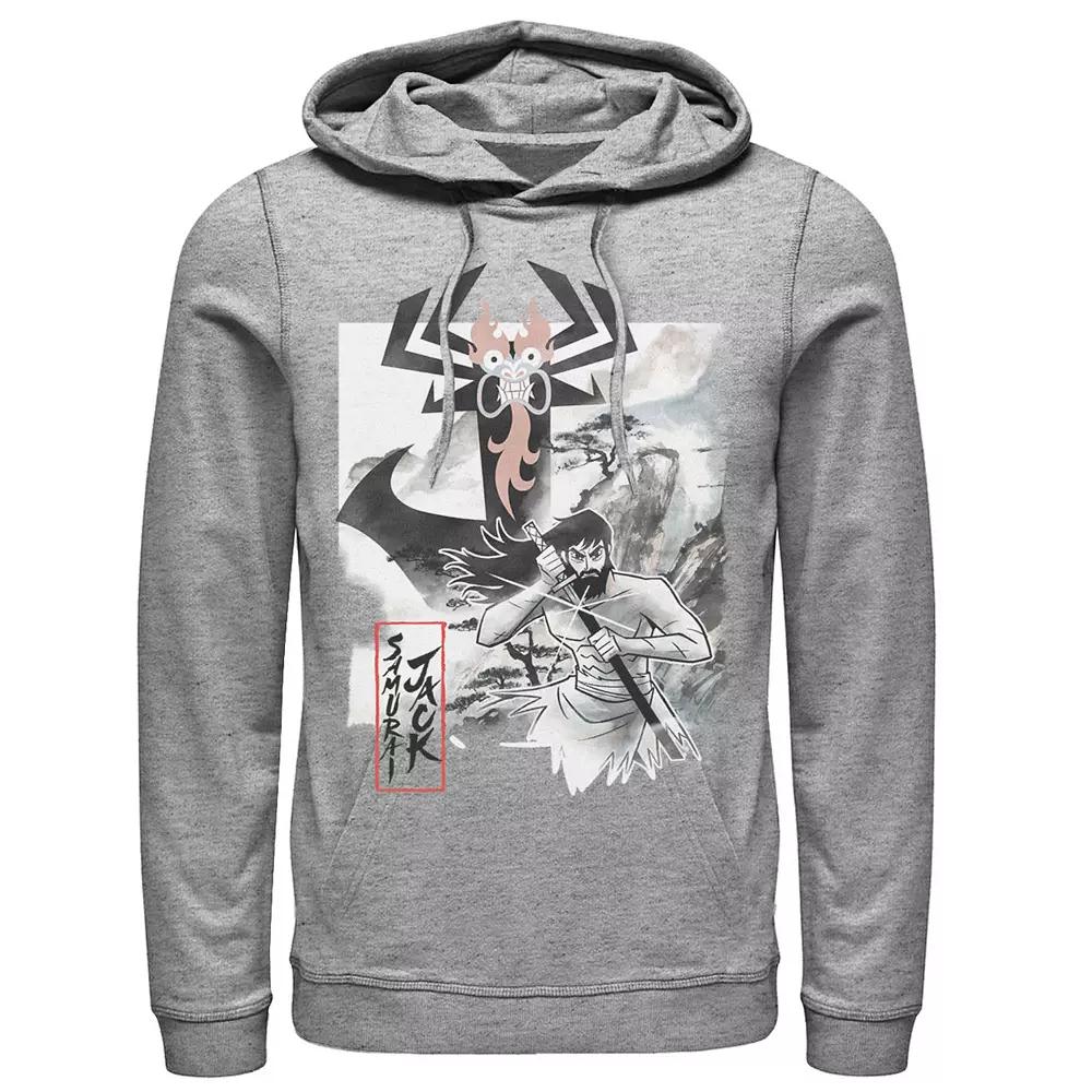 Men's Cartoon Network Samurai Jack Aku Water Color Paint Sketch Hoodie,  Product Image