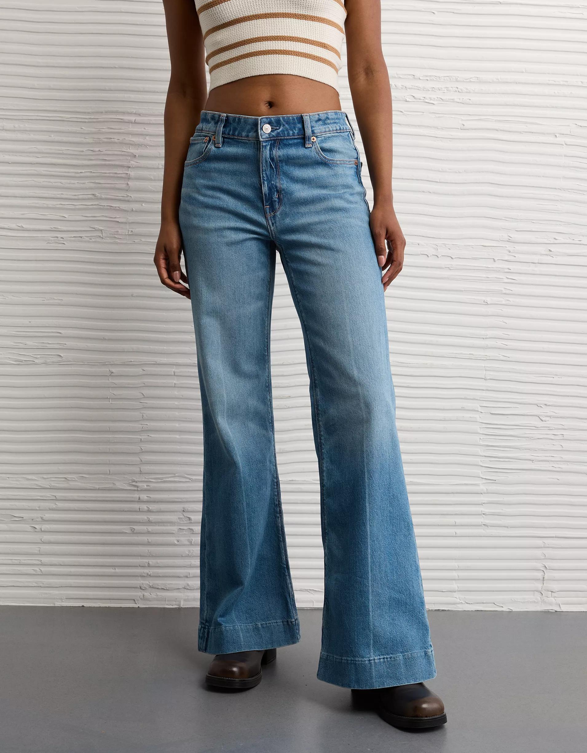 AE Stretch High-Waisted Flare Jean Product Image