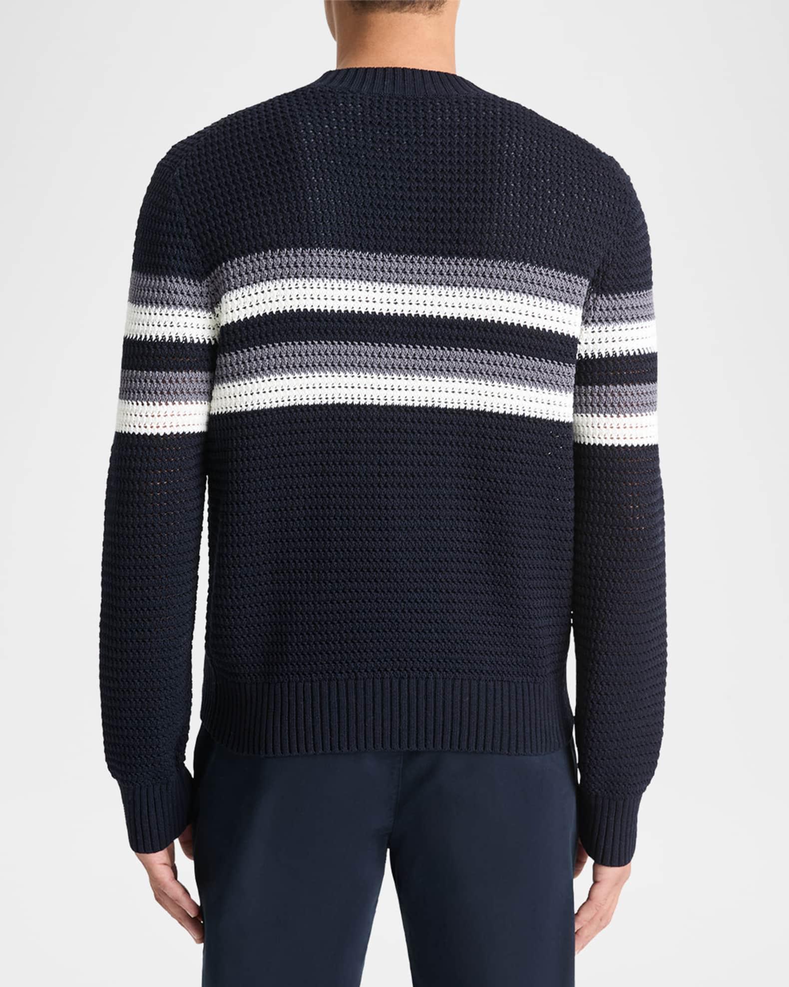 Men's Crochet Chest-Stripe T-Shirt  Product Image