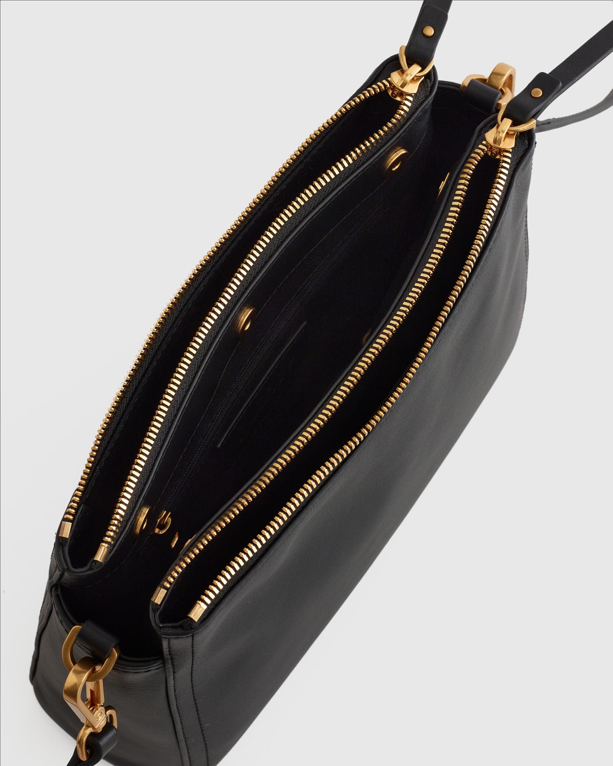 Quince | Women's Italian Leather Triple Compartment Crossbody Product Image