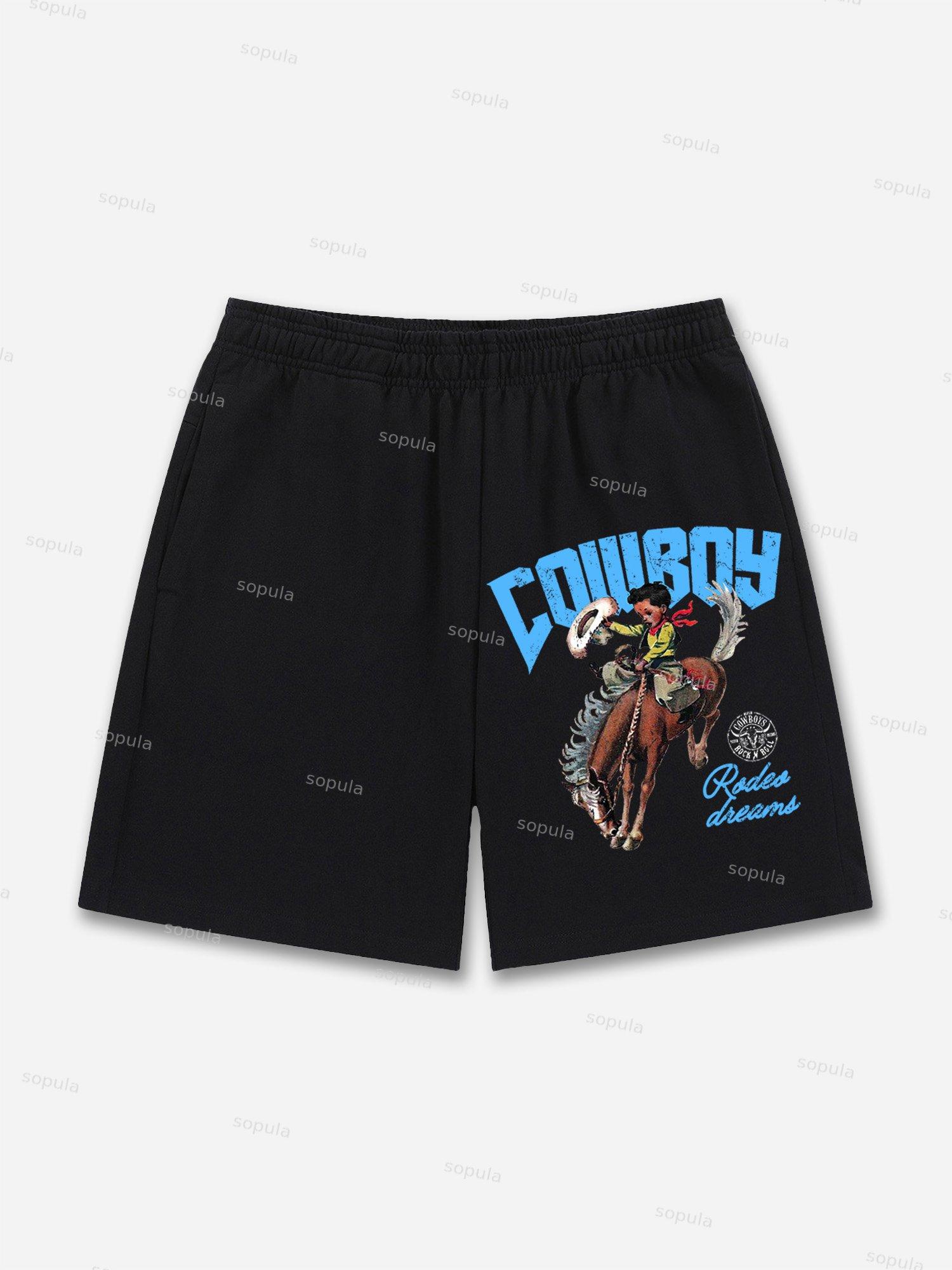 Cowboy Rodeo Dreams Print Shorts Product Image