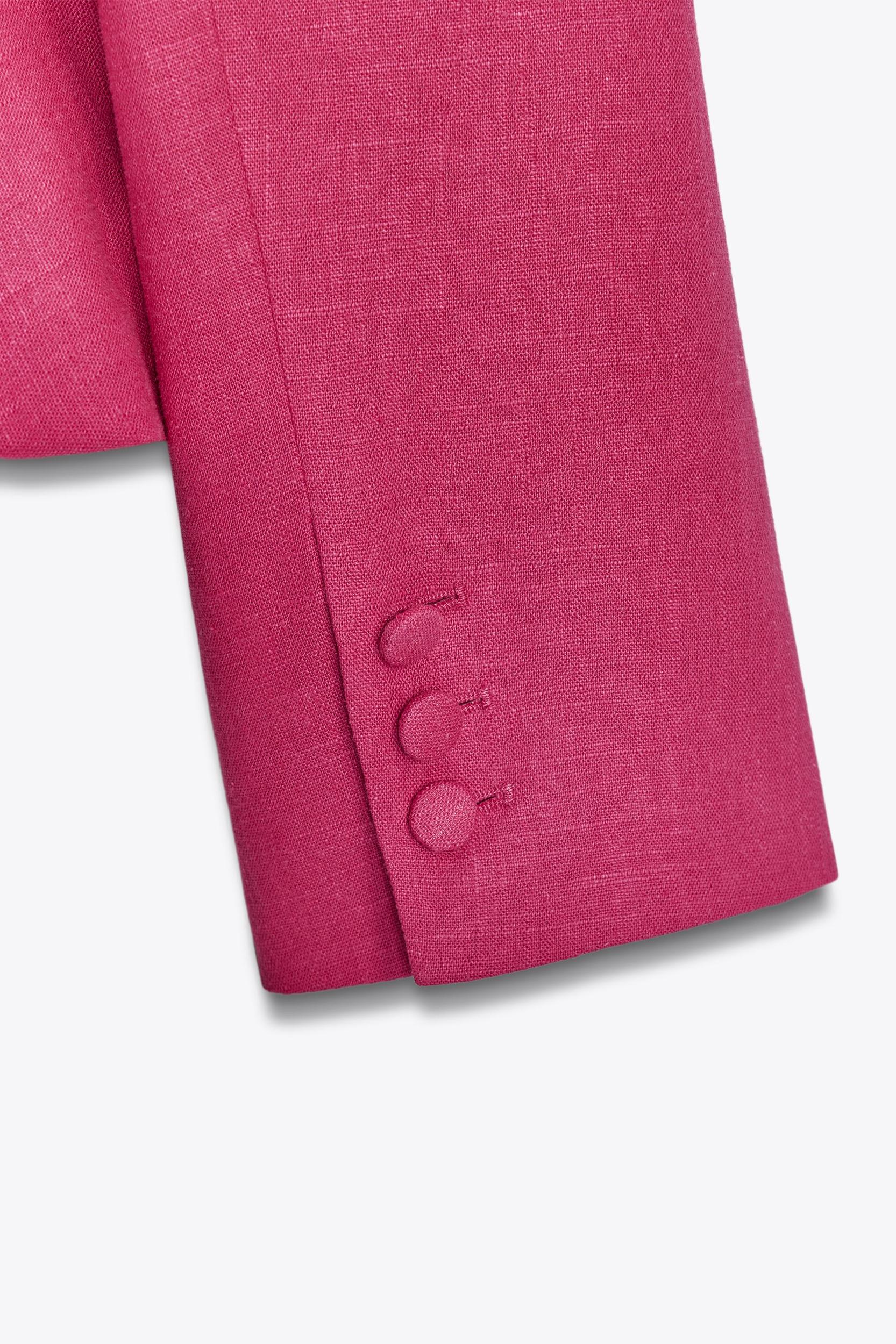 HIGH-WAISTED SLIM LINEN PANTS Product Image