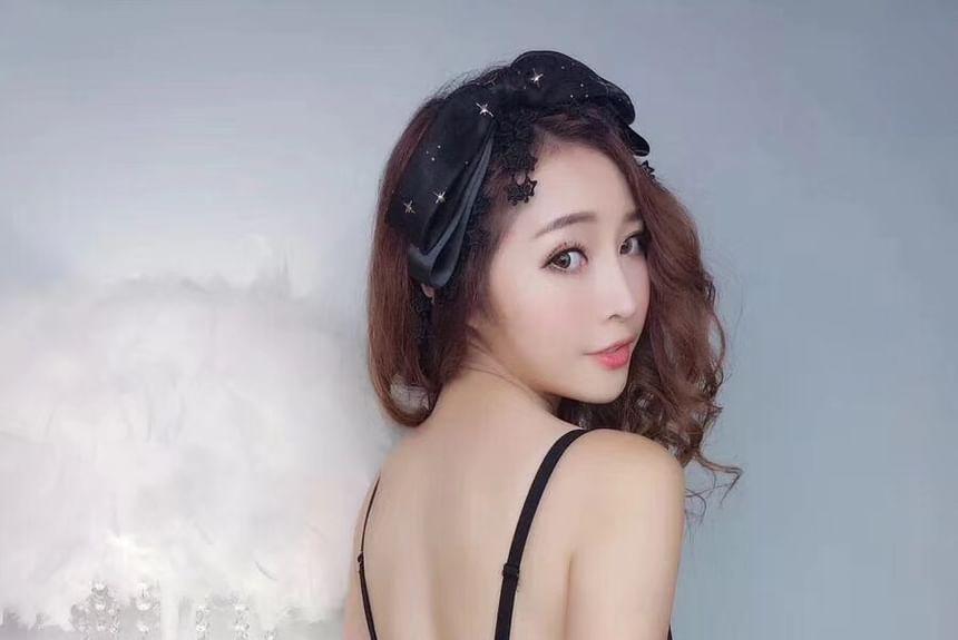 Bow Lace Wireless Bra / Panty / Set Product Image