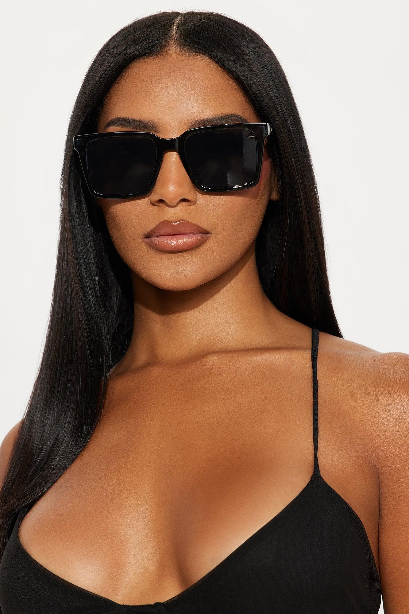 Shades On Square Sunglasses - Black Product Image