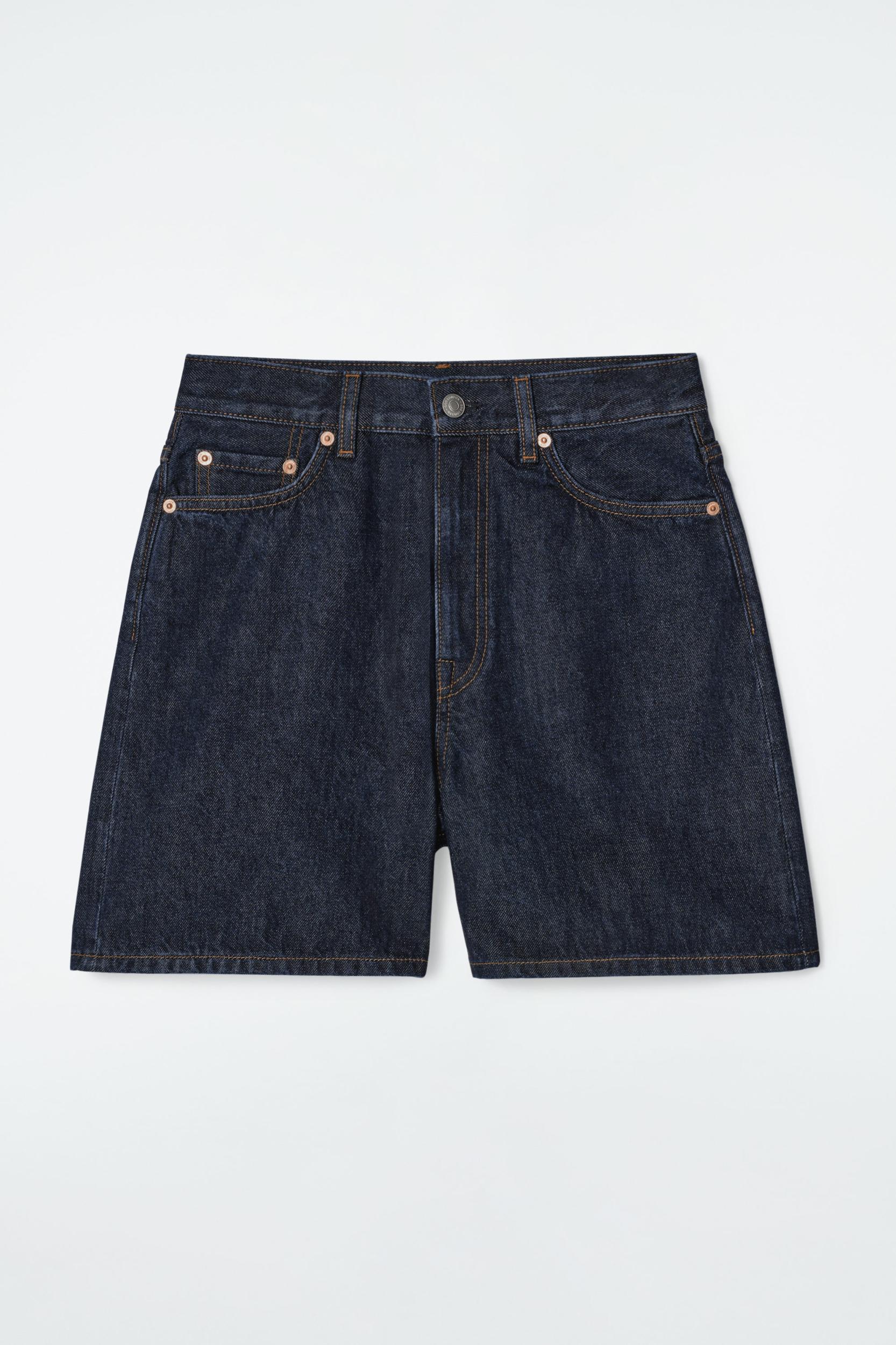 HIGH-RISE DENIM SHORTS Product Image
