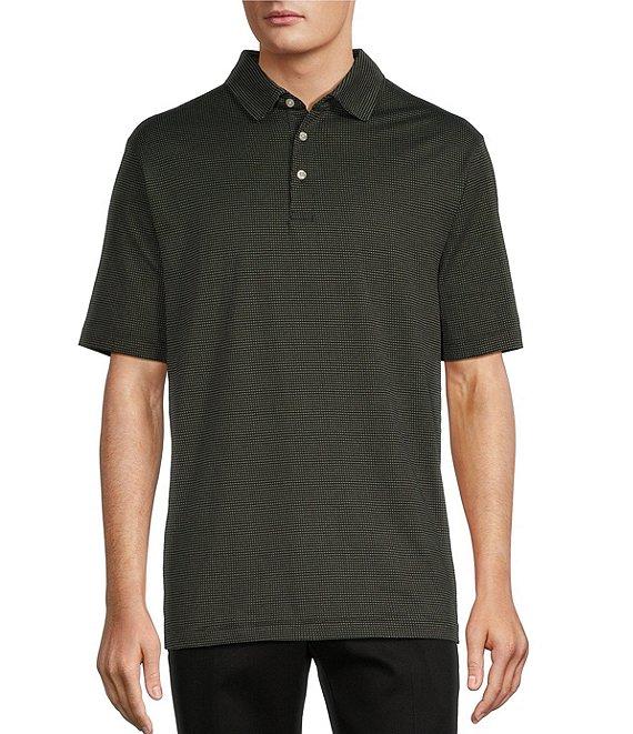 Roundtree & Yorke TravelSmart Short Sleeve Non-Solid Solid Jacquard Polo Shirt Product Image