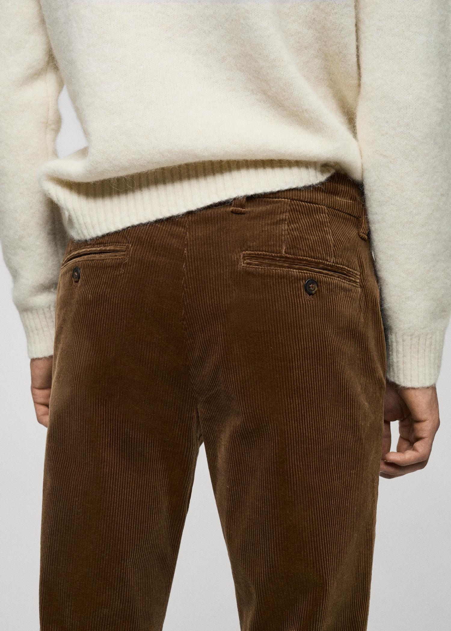 Corduroy slim-fit pants - Men | MANGO USA Product Image