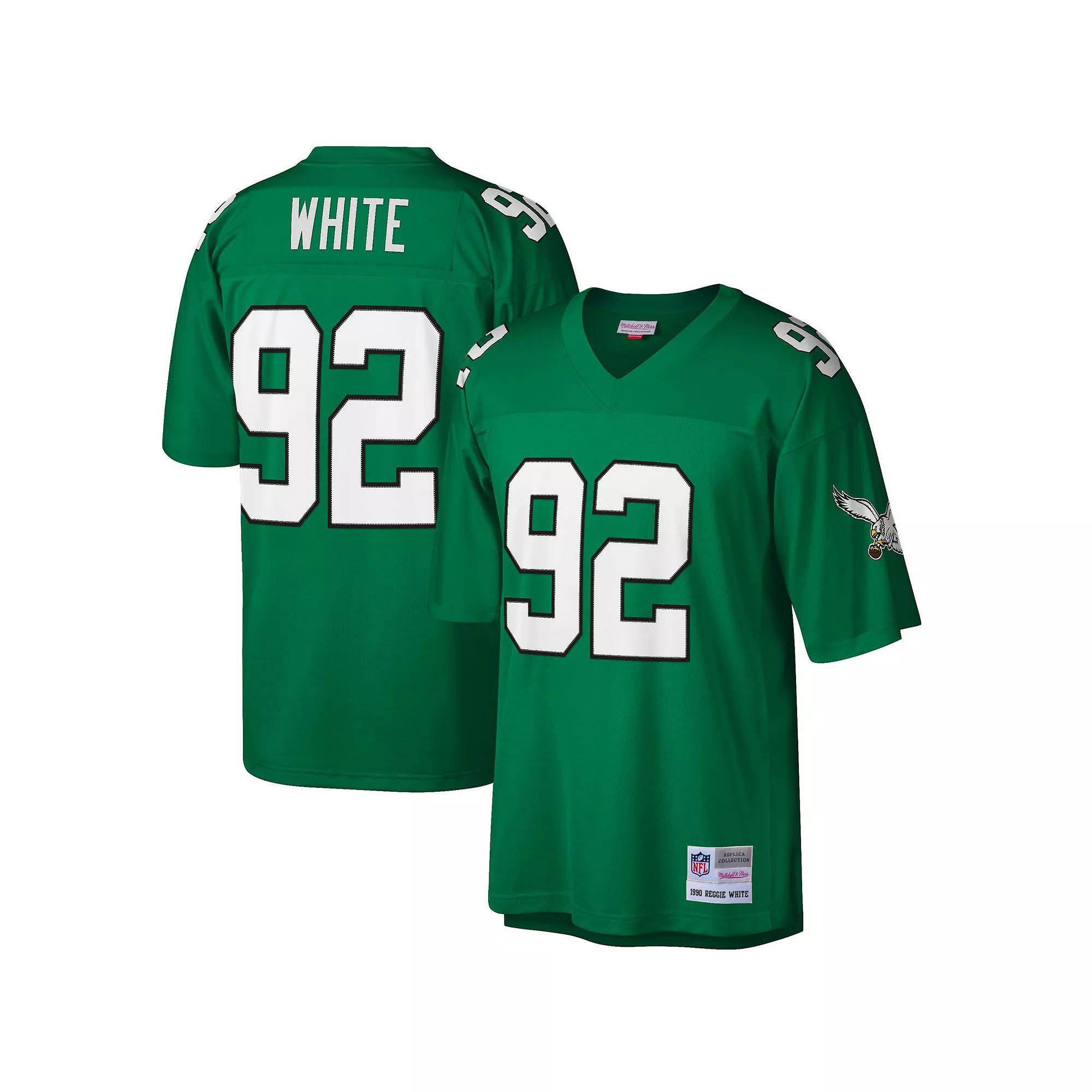 Men's Mitchell & Ness Reggie White Kelly Green Philadelphia Eagles Big & Tall 1990 Retired Player Replica Jersey,  Product Image