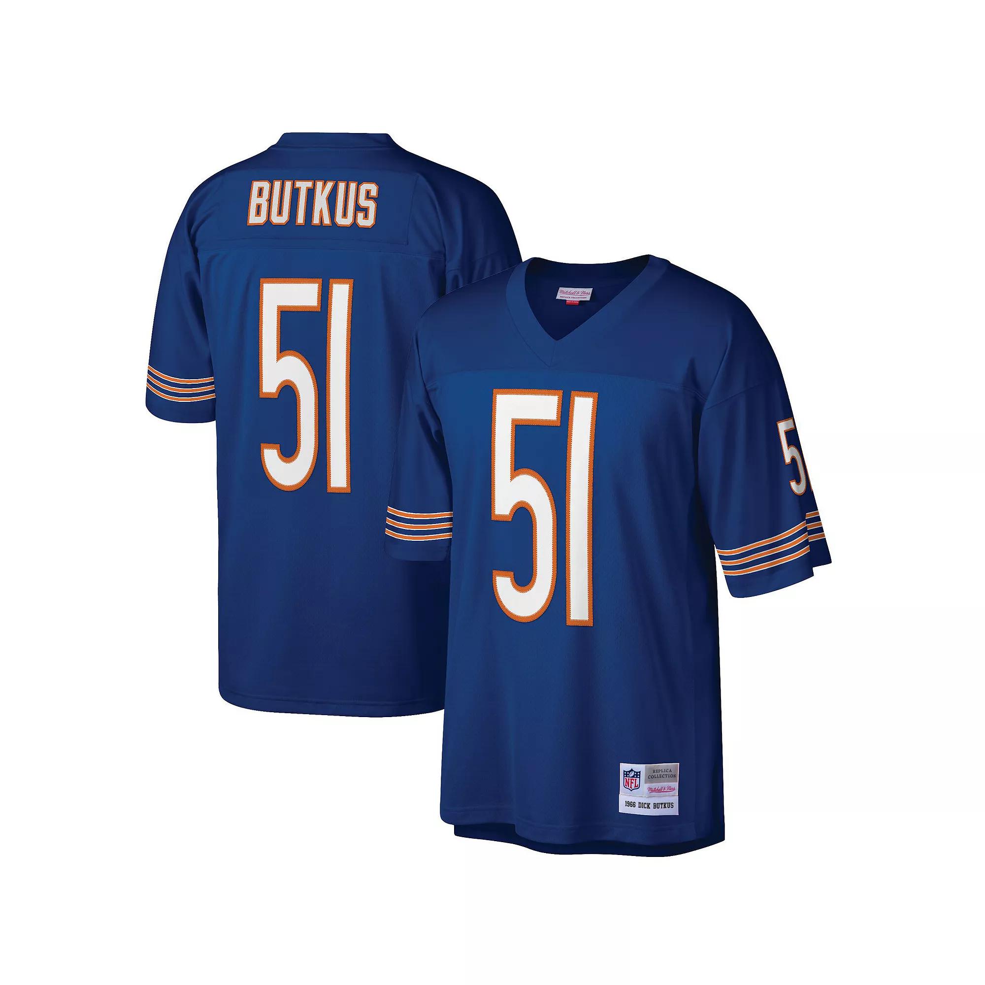 Men's Mitchell & Ness Dick Butkus Navy Chicago Bears Retired Player Legacy Replica Jersey, Size: Small, Blue Product Image