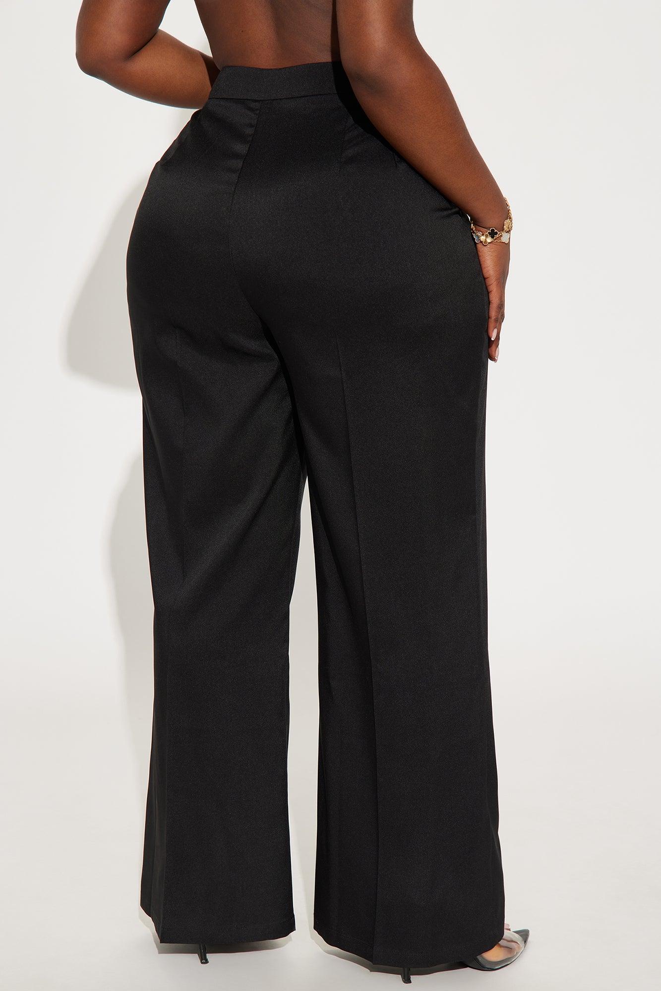 Claire Wide Leg Trouser - Black Product Image