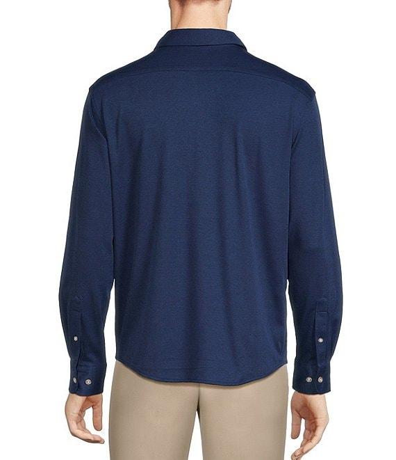 Roundtree & Yorke TravelSmart Easy Care Long Sleeve Textured Jacquard Coat Front Shirt Product Image