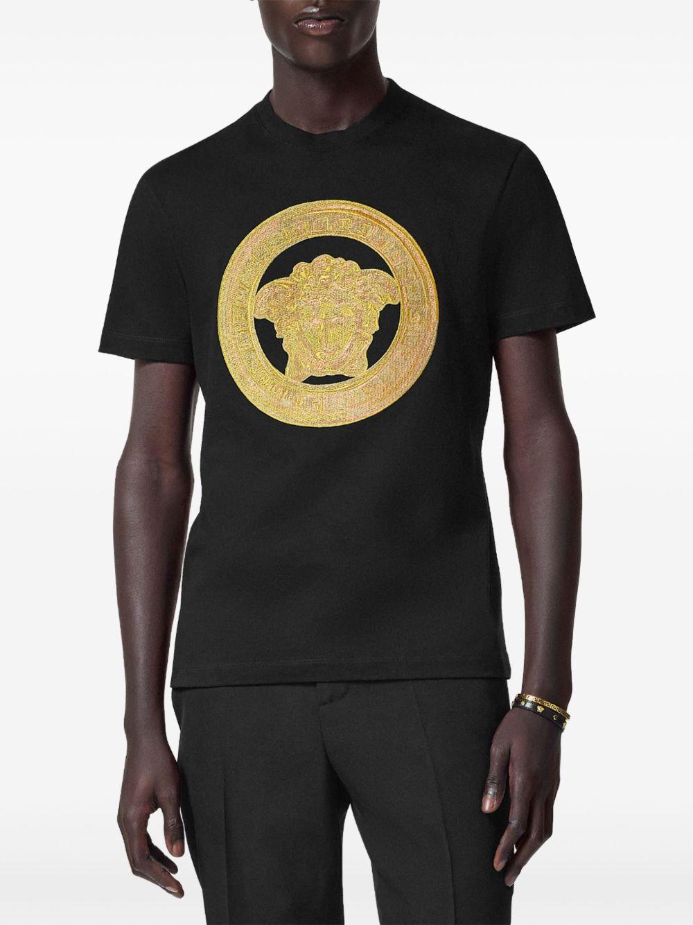 Medusa-embroidered T-shirt Product Image