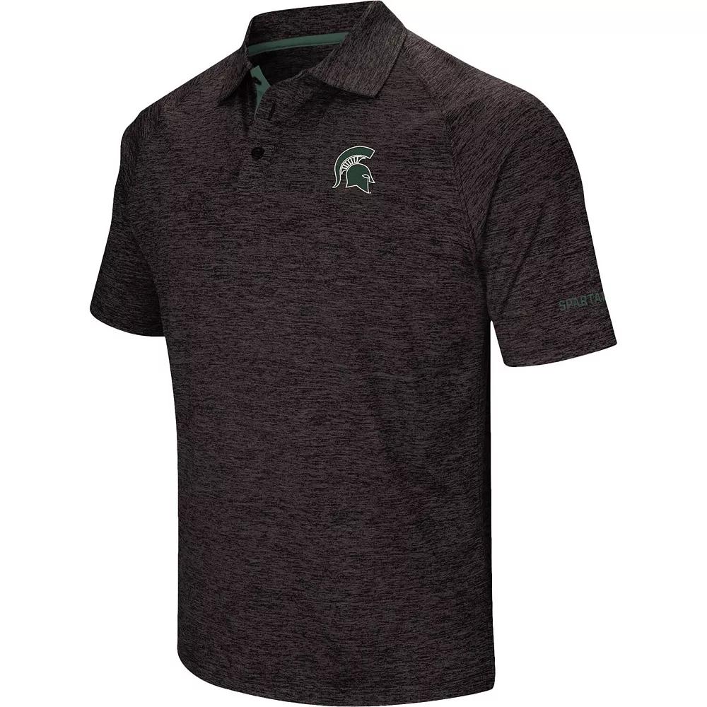 Men's Colosseum Black Michigan State Spartans Down Swing Polo,  Product Image