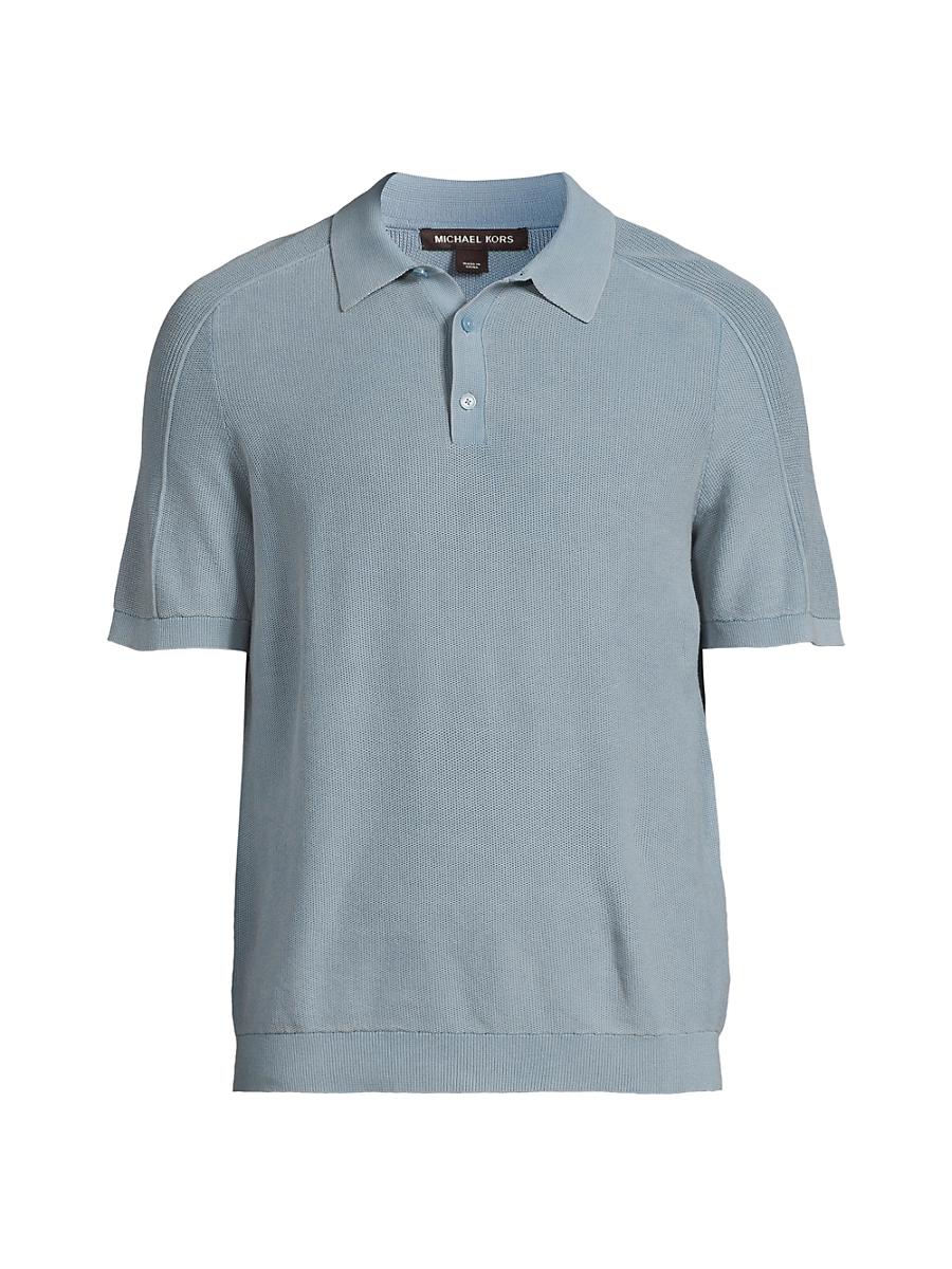 Mens Garment-Dye Knit Polo Shirt Product Image