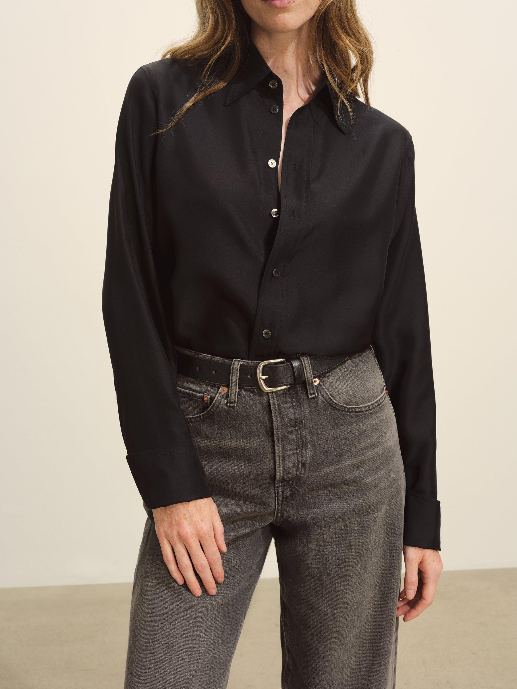 Black Pacific Silk Shirt Product Image