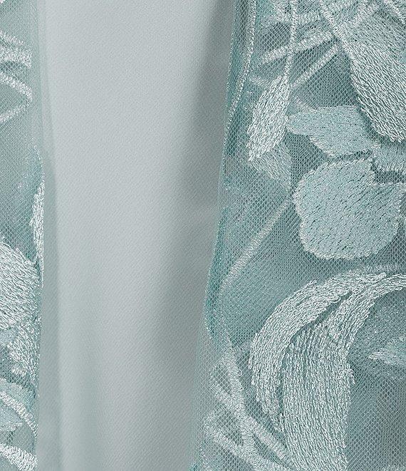 Alex Evenings Plus Size Embroidered 3/4 Sleeve Chiffon Twinset Product Image