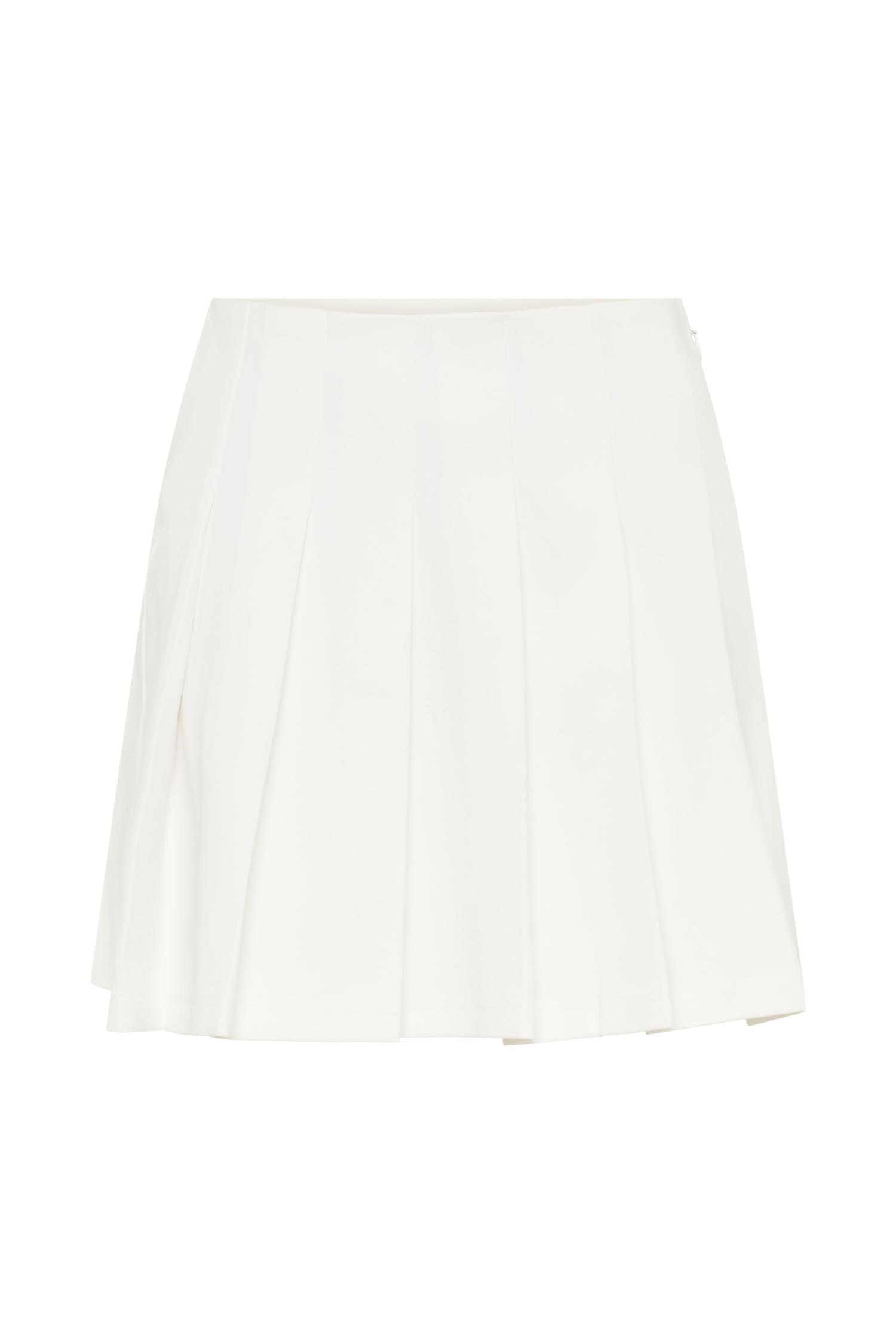 Julianna Cotton Pleated Mini Skirt - White Product Image