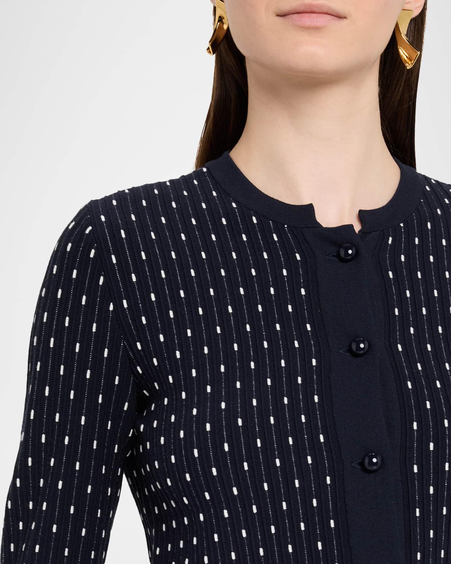 Button-Down Dotted Knit Cardigan Product Image