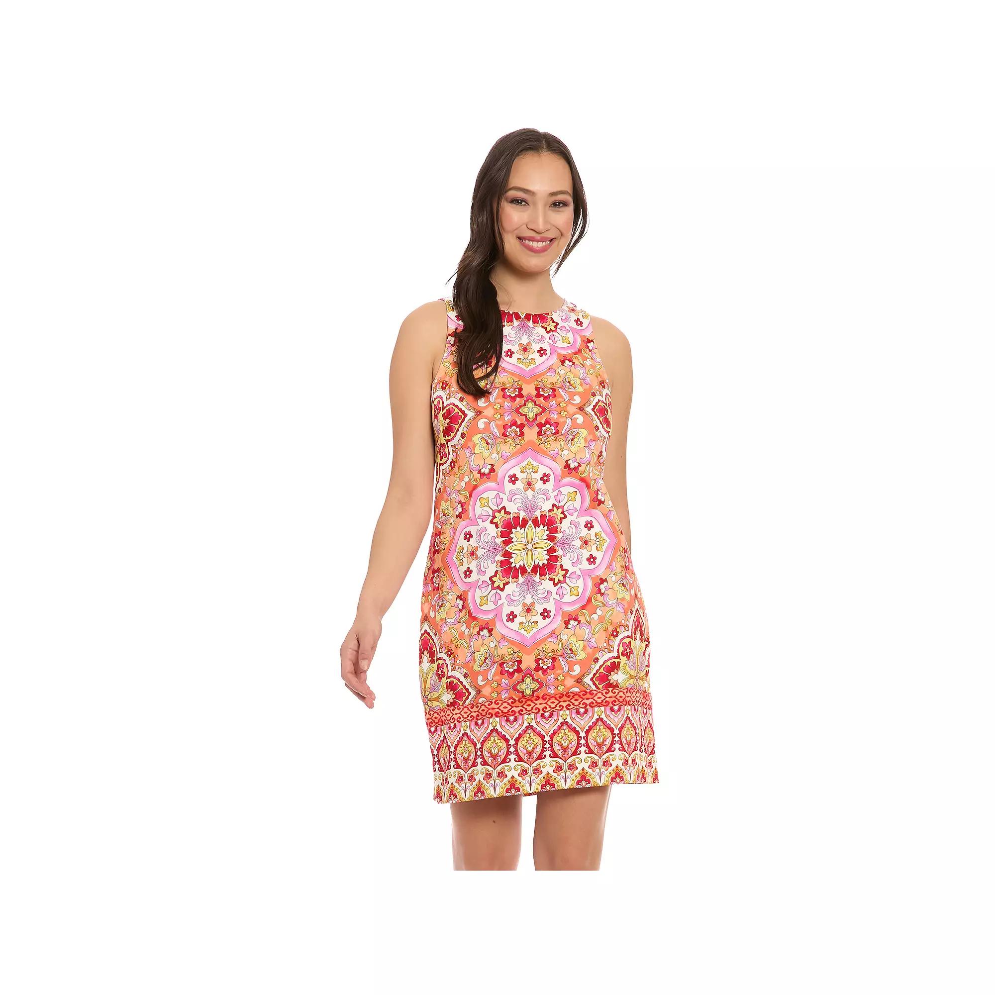 Women's London Times Sleeveless Shift Mini Dress,  Product Image