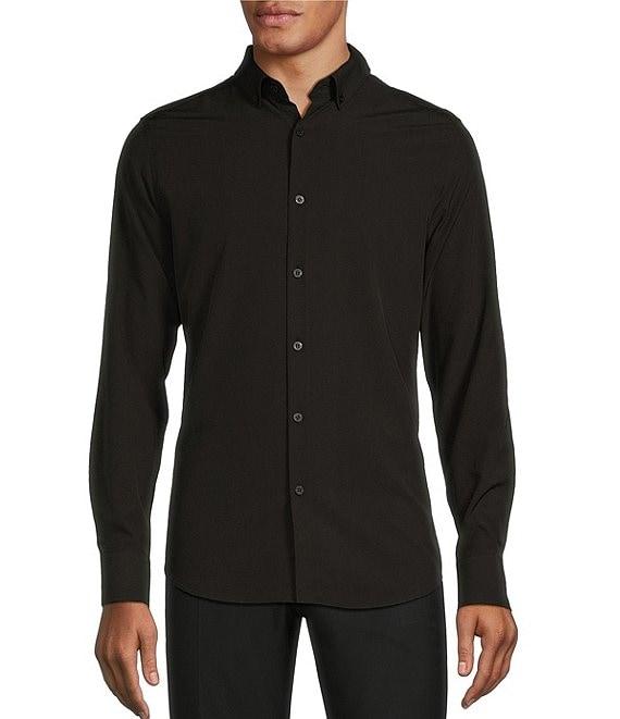 Murano Slim Fit Performance Stretch Solid Long Sleeve Woven Shirt Product Image