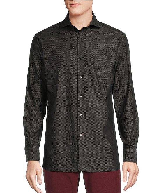 Cremieux Blue Label Chamonix Collection Mini Geometric Print Long Sleeve Woven Shirt Product Image