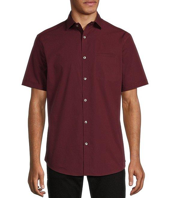 Murano Solid Poplin Short Sleeve Woven Shirt Product Image
