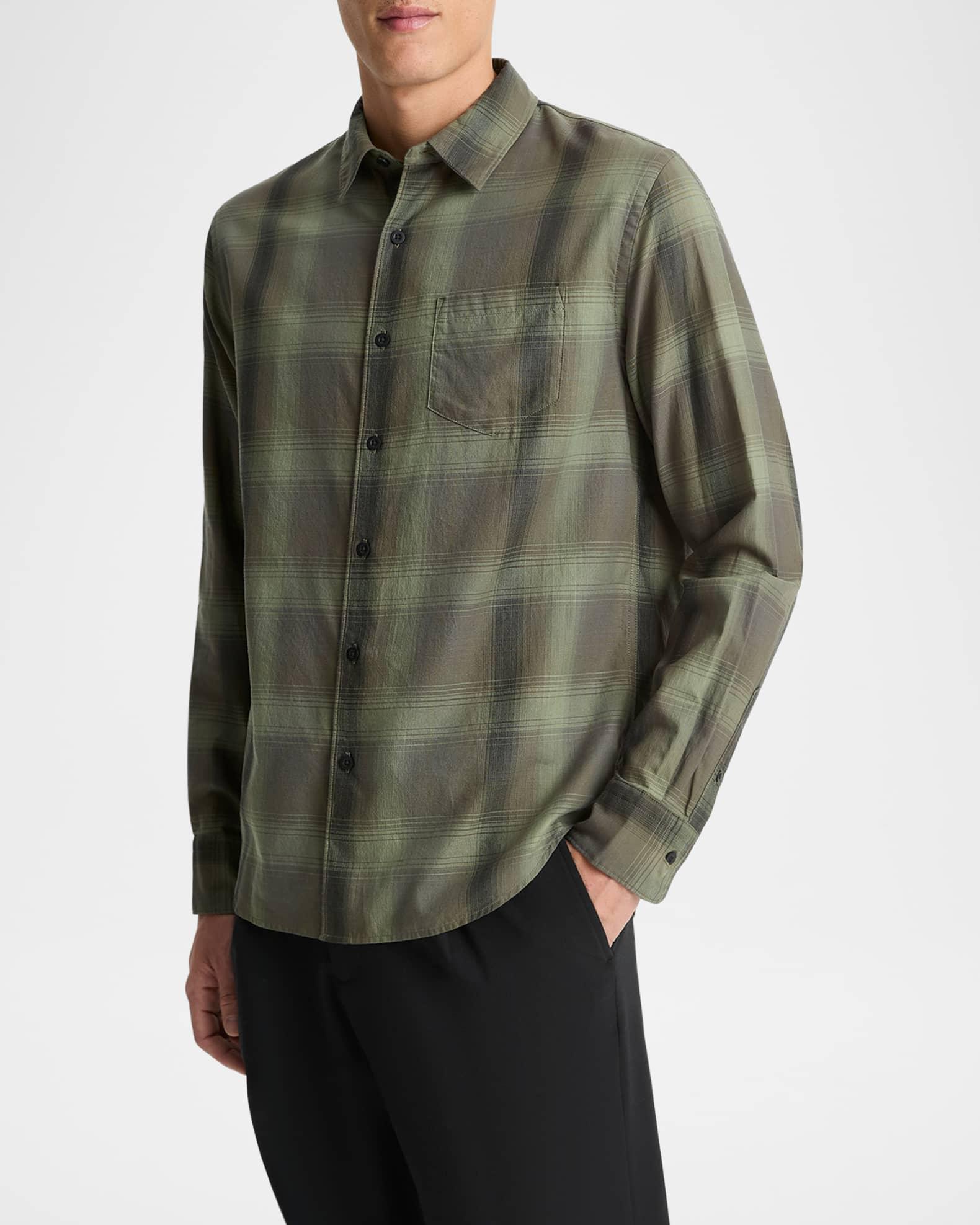 Men's Classic-Fit Maxi Plaid Casual Button-Down Shirt Product Image