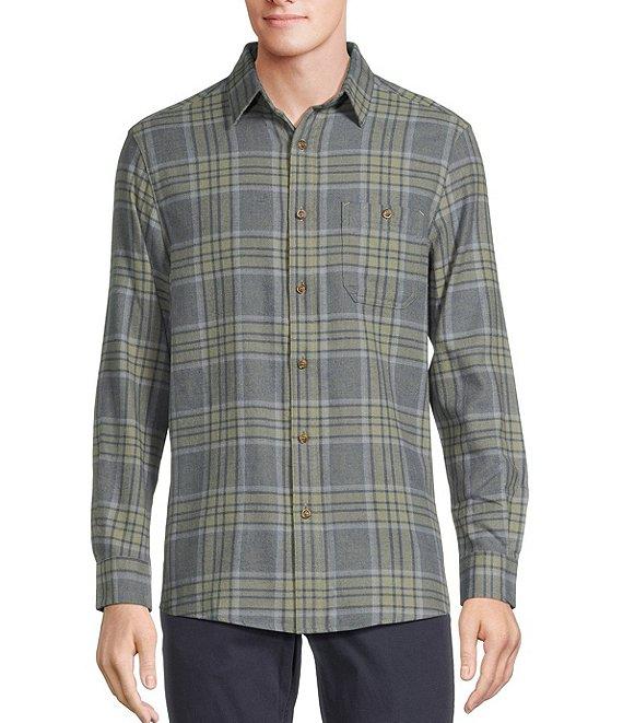 Rowm Long Sleeve Portuguese Flannel Medium Plaid Shirt Product Image