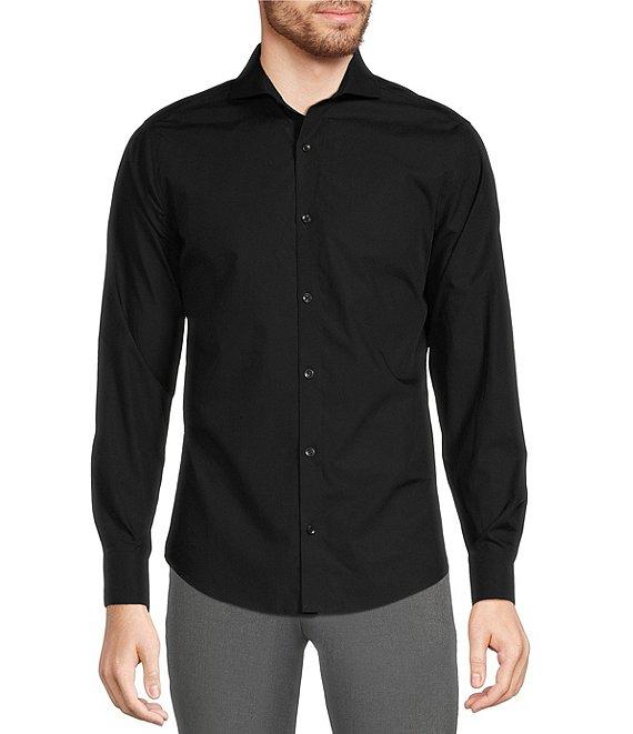 Murano Wardrobe Essentials Slim Fit Solid Long Sleeve Woven Shirt Product Image