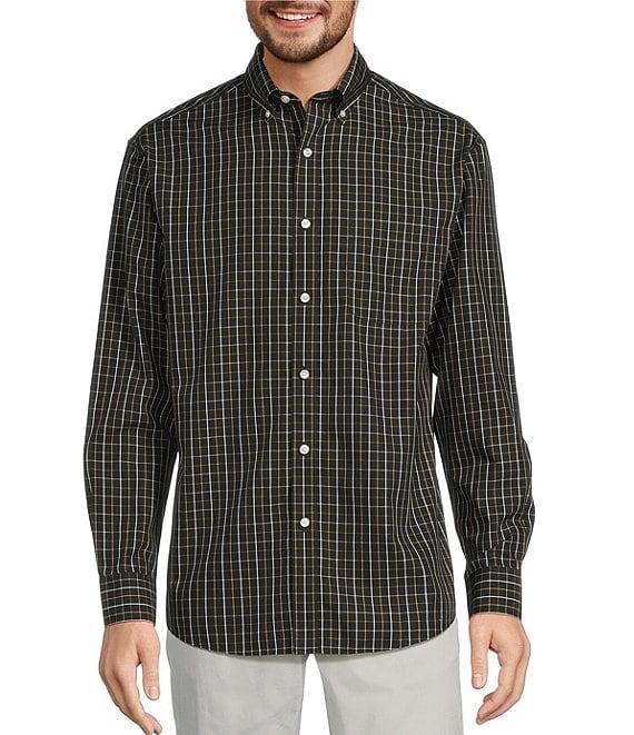 Gold Label Roundtree & Yorke Non-Iron Long Sleeve Windowpane Shirt Product Image