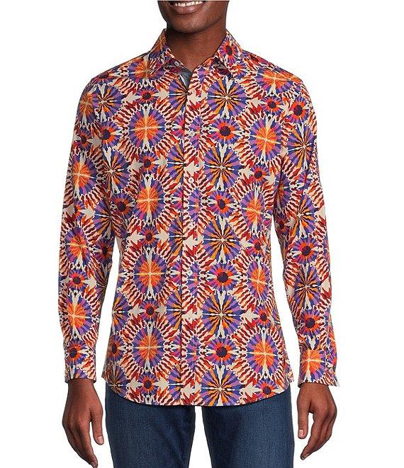 Cremieux Premium Denim Vibrant Geometric Long Sleeve Woven Shirt Product Image