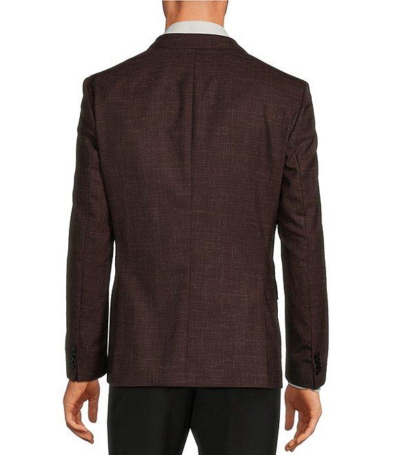 Hugo Boss Slim Fit Line Motif Pattern Wool Blend Sport Coat Product Image