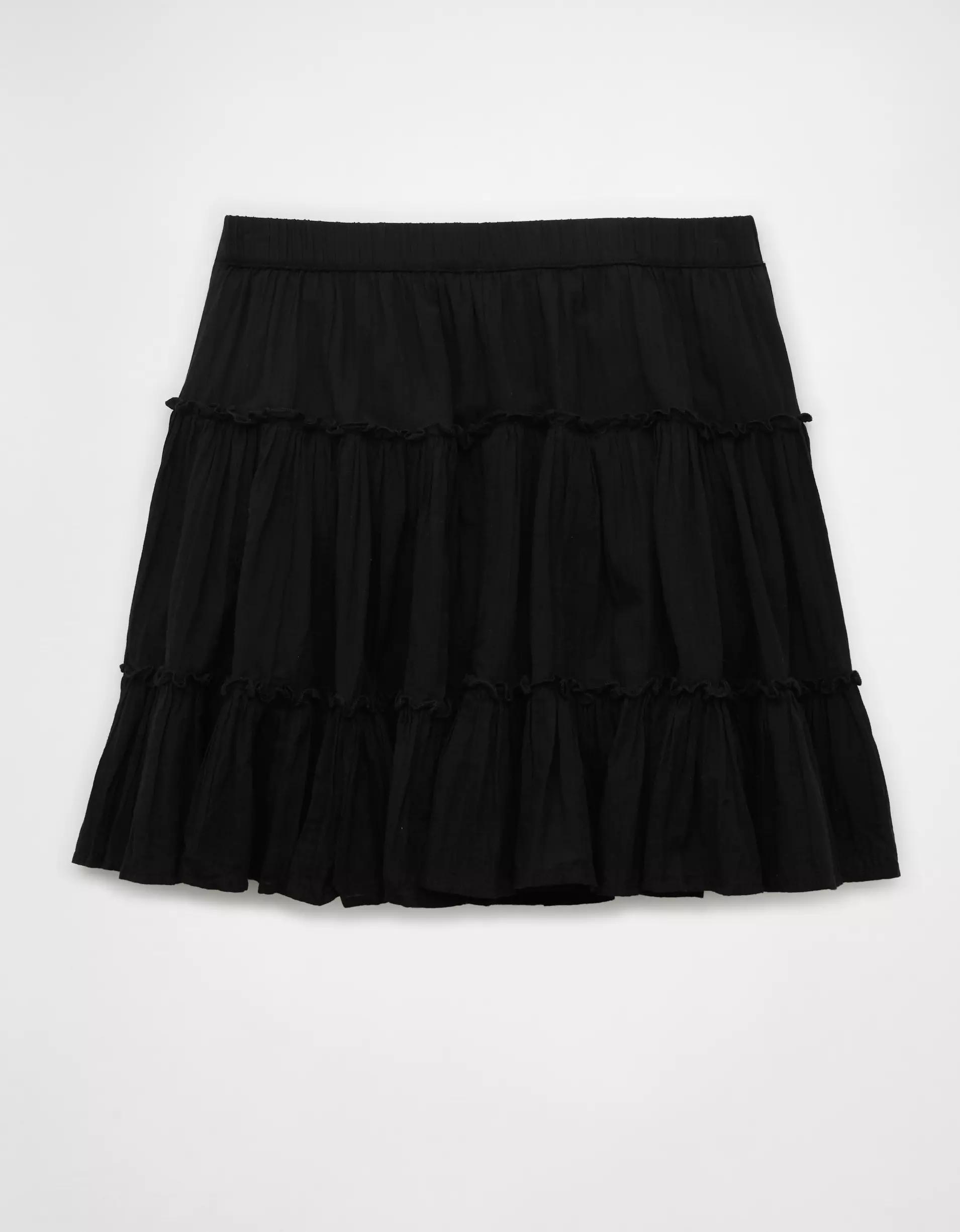 AE High-Waisted Tiered Mini Skirt Product Image