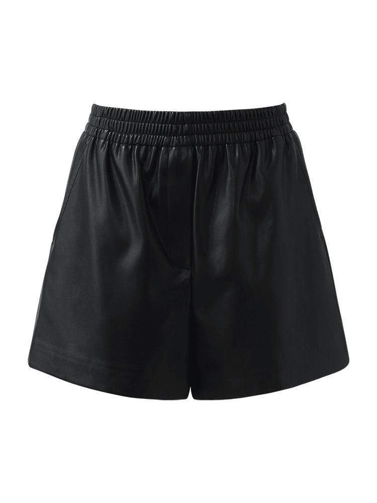 PU Leather Women Shorts Product Image