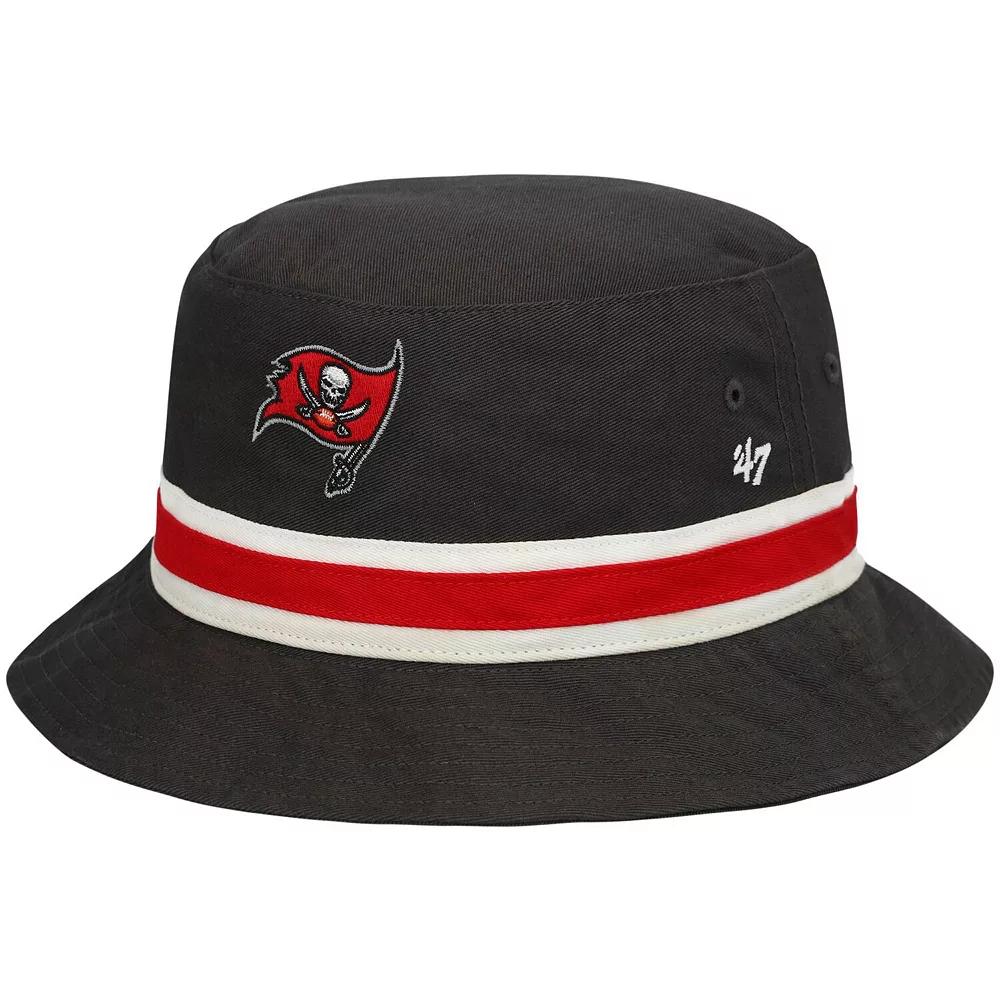 Men's '47 Graphite Tampa Bay Buccaneers Striped Bucket Hat, Dark G Product Image