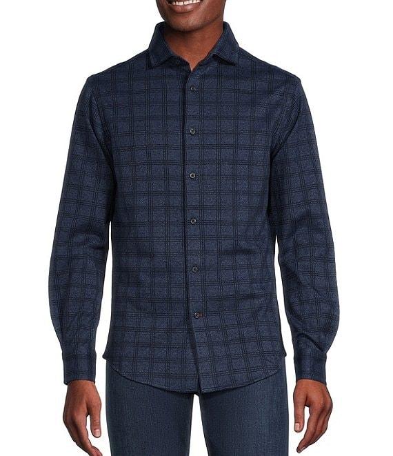 Cremieux Blue Label Jacquard Coatfront Knit Shirt Product Image