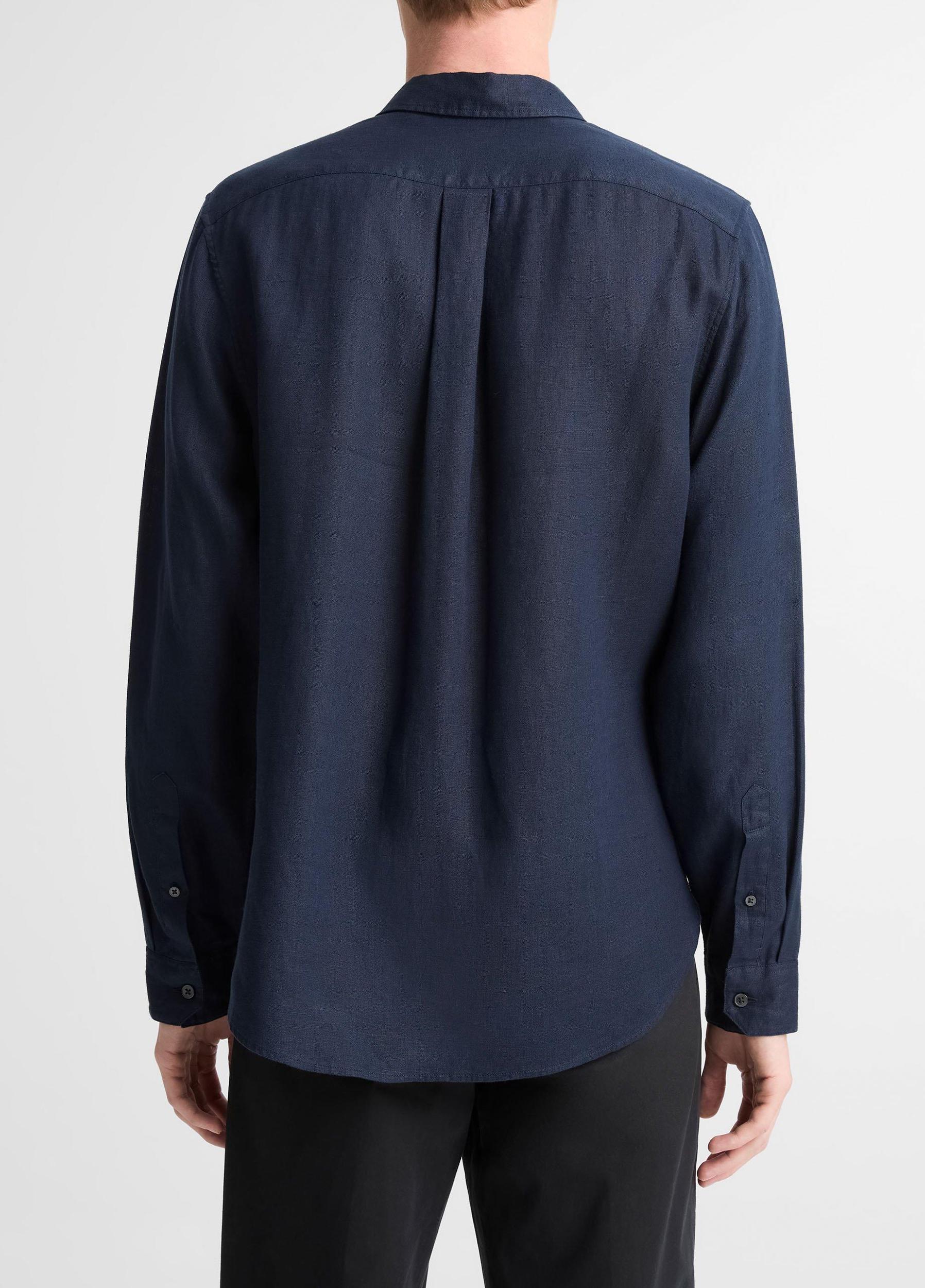 Linen Button-Front Shirt Product Image