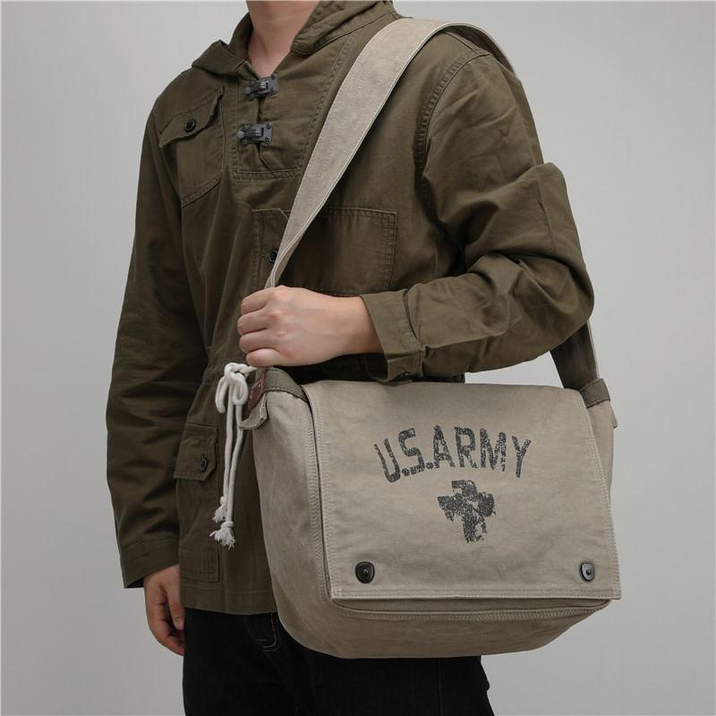 Lettering Flap Crossbody Bag Product Image