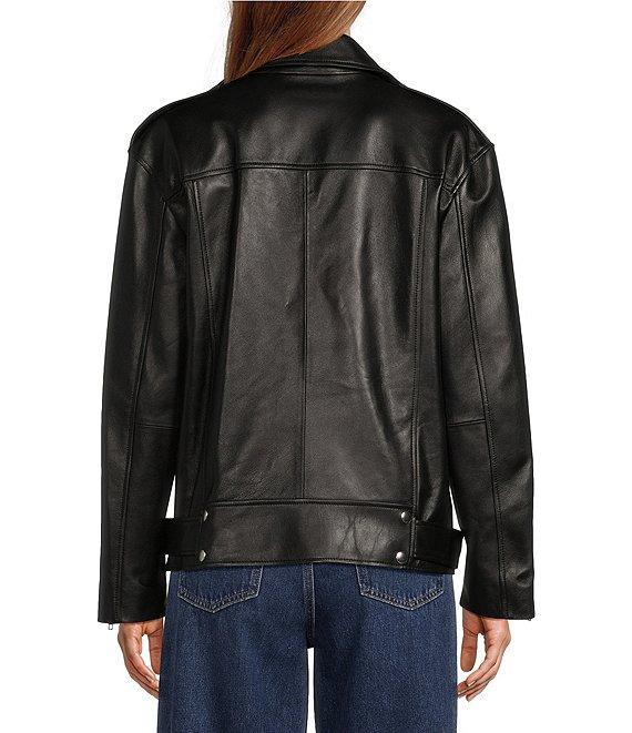 Antonio Melani Stella Genuine Leather Moto Jacket Product Image