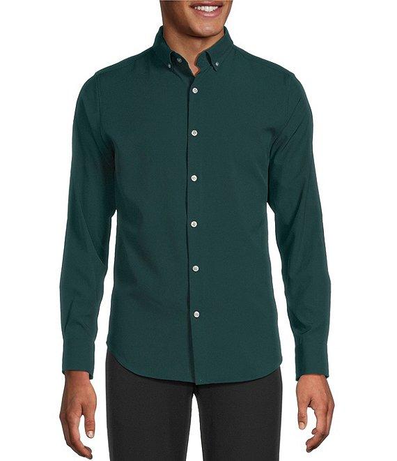 Murano Slim Fit Performance Stretch Solid Long Sleeve Woven Shirt Product Image