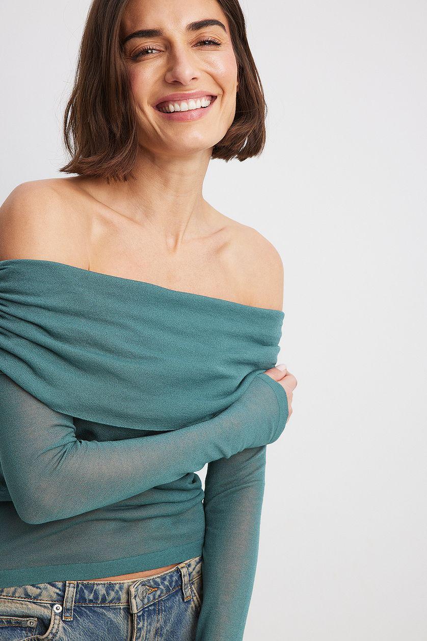 Fine Knitted Draped Top Product Image