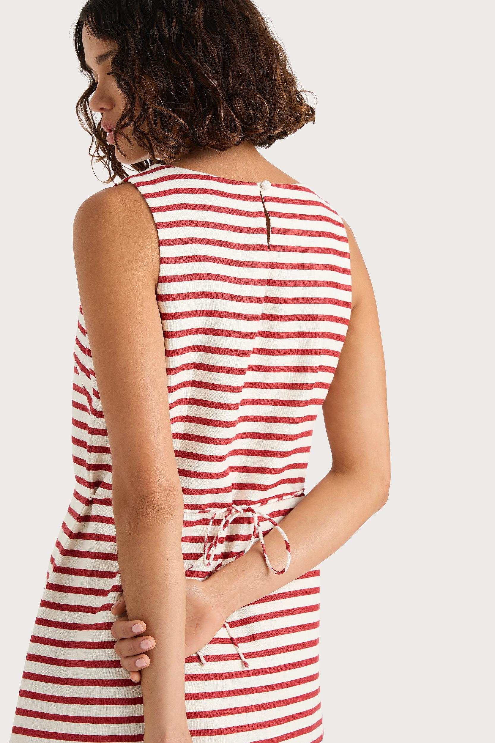 Kelly Mini Dress Breton Stripe Red - Final Sale Product Image