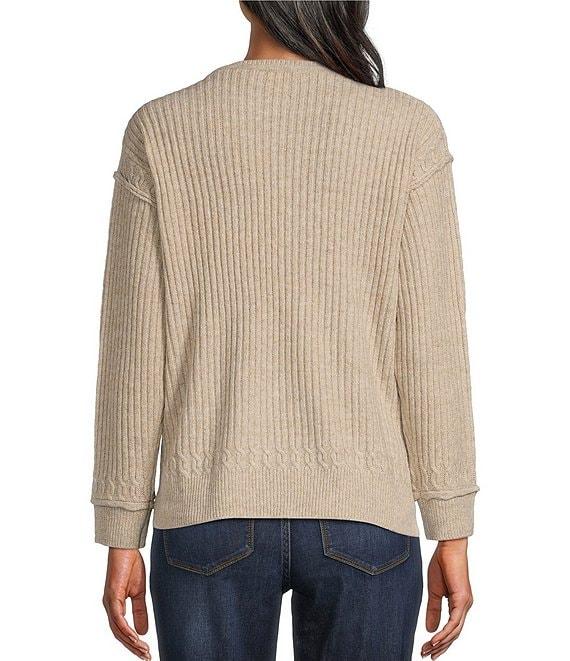 Westbound Pocket Long Sleeve Crew Neck Sweater Product Image