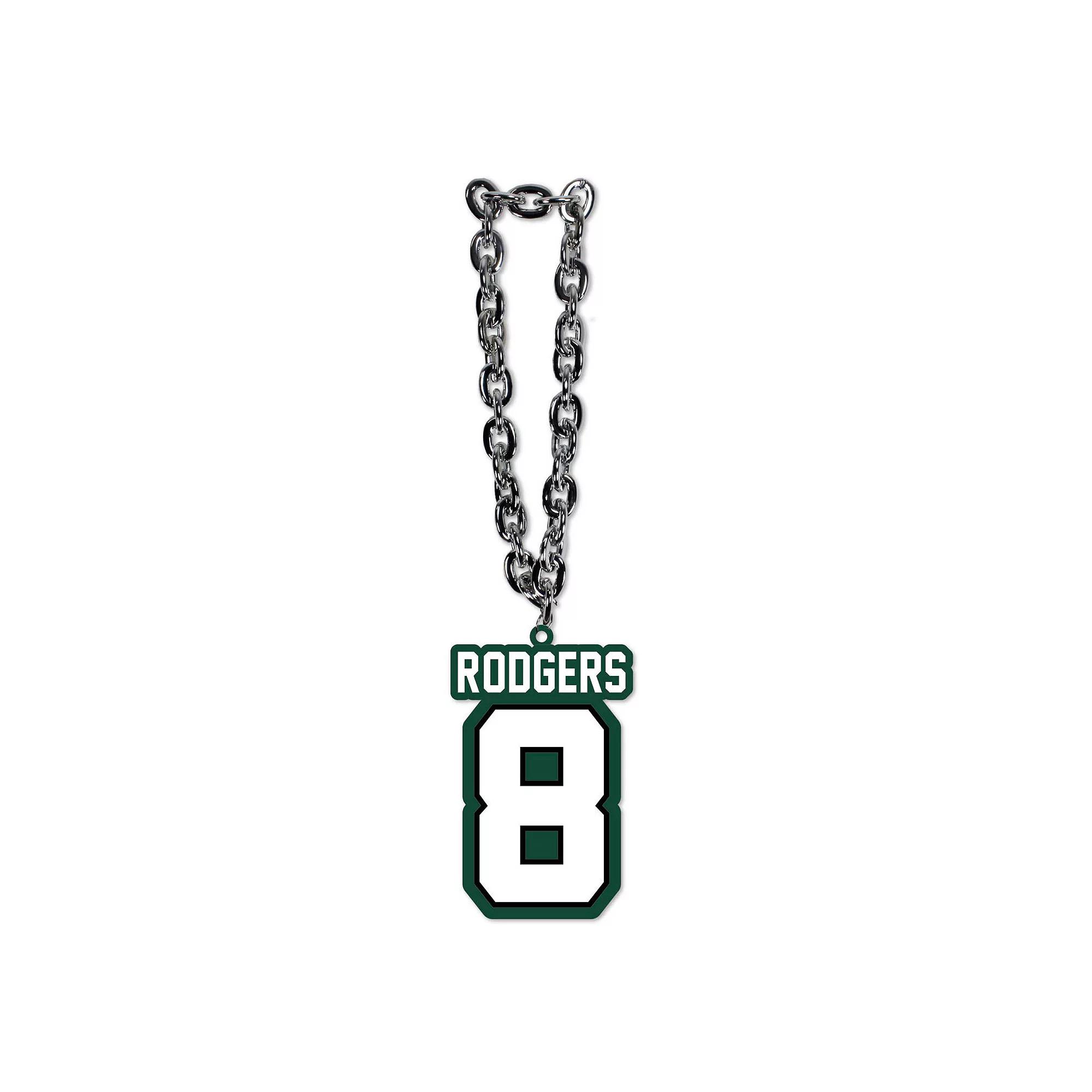 MOJO Aaron Rodgers New York Jets Player Fan Chain Necklace, Men's, Green Product Image
