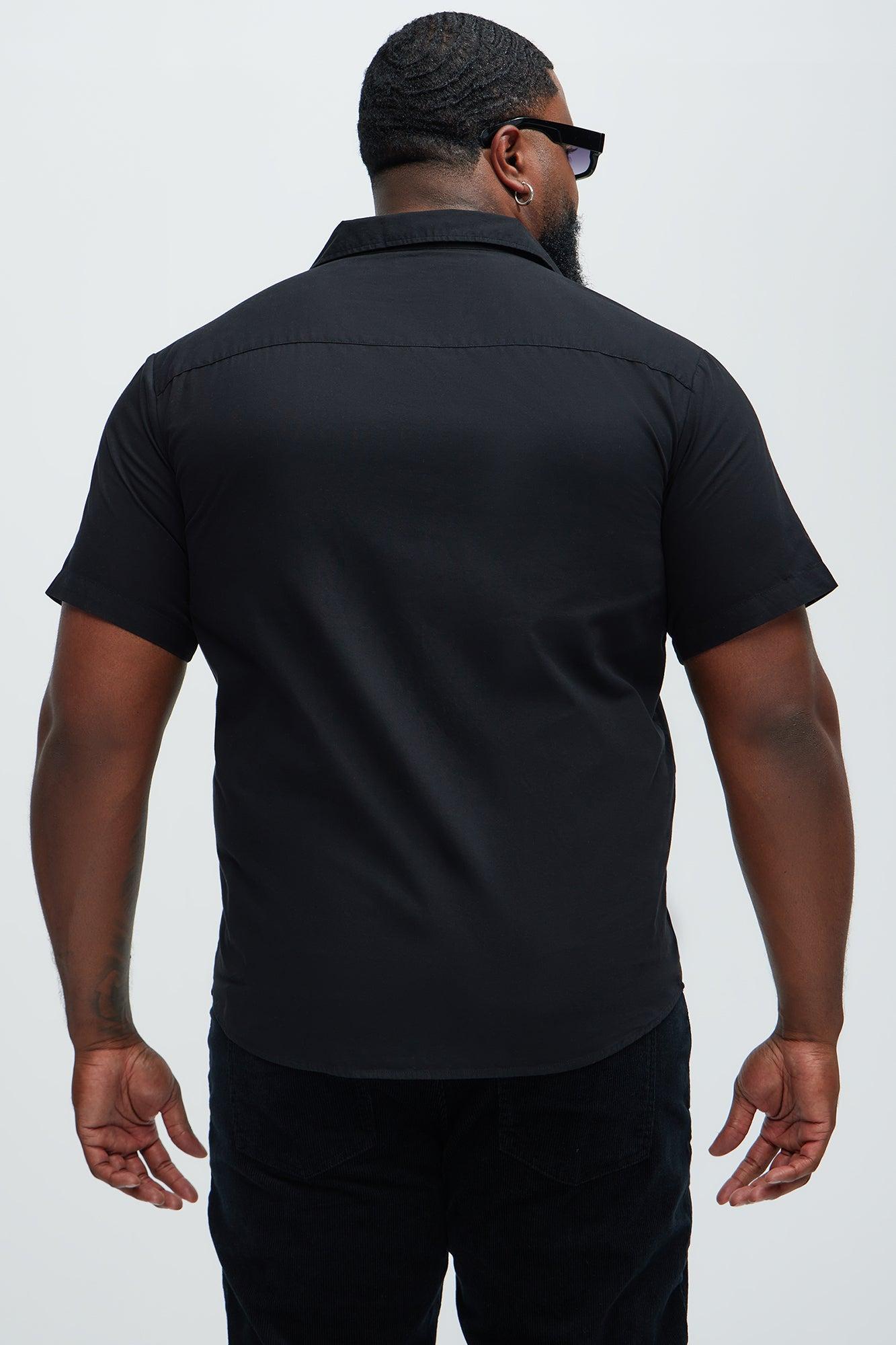 Ryland Short Sleeve Button Up Shirt - Black Product Image
