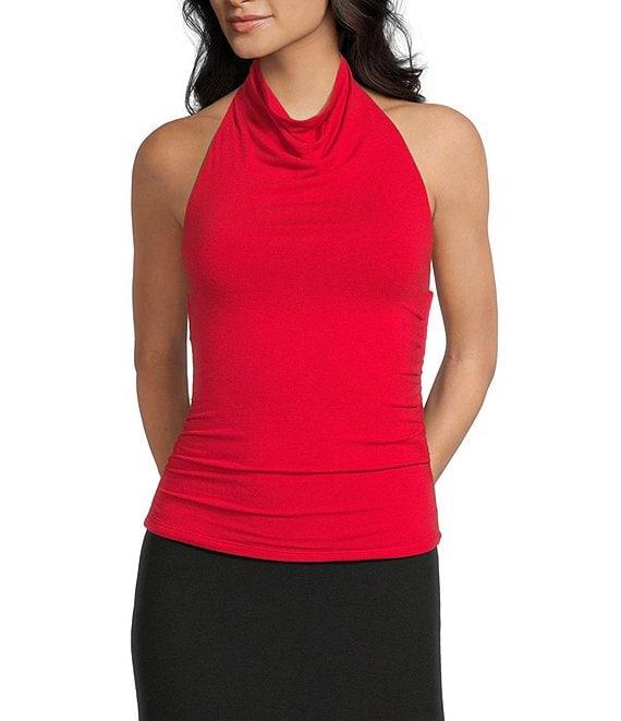 GB Knit Ruched Coordinating Halter Top Product Image