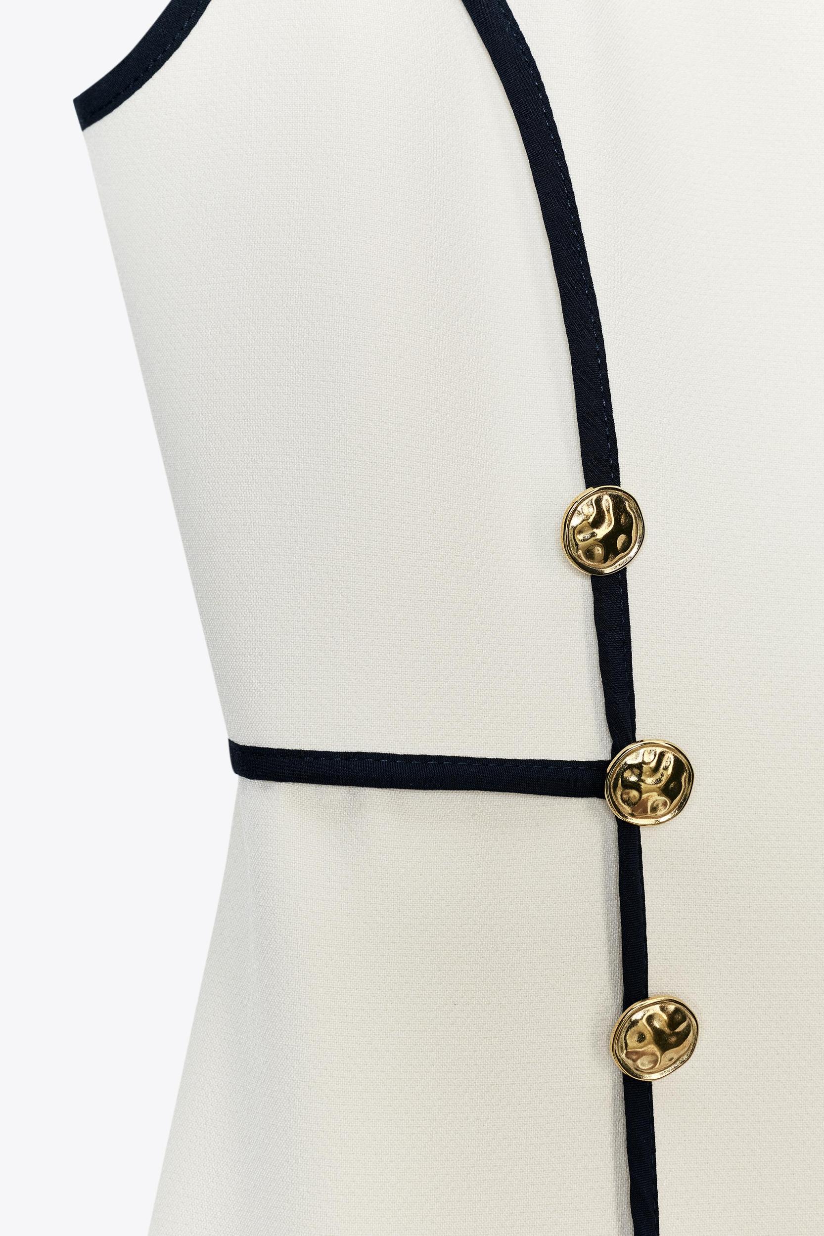 CONTRAST TRIM MIDI DRESS Product Image