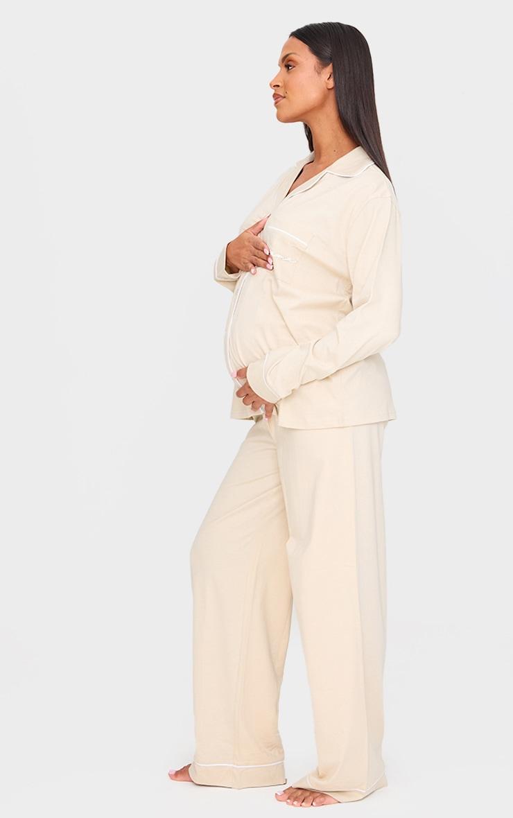 Maternity Sand Mama Long Sleeve Pj Top Product Image